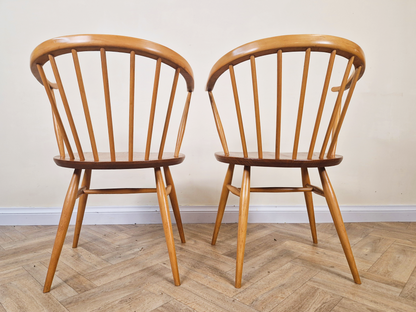 Ercol Windsor Mid Century Solid Elm Danish Design Drop Leaf Table & Chair Set