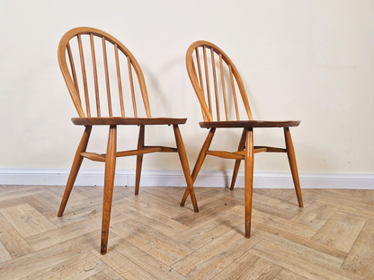 Ercol Windsor Mid Century Solid Elm Danish Design Drop Leaf Table & Chair Set