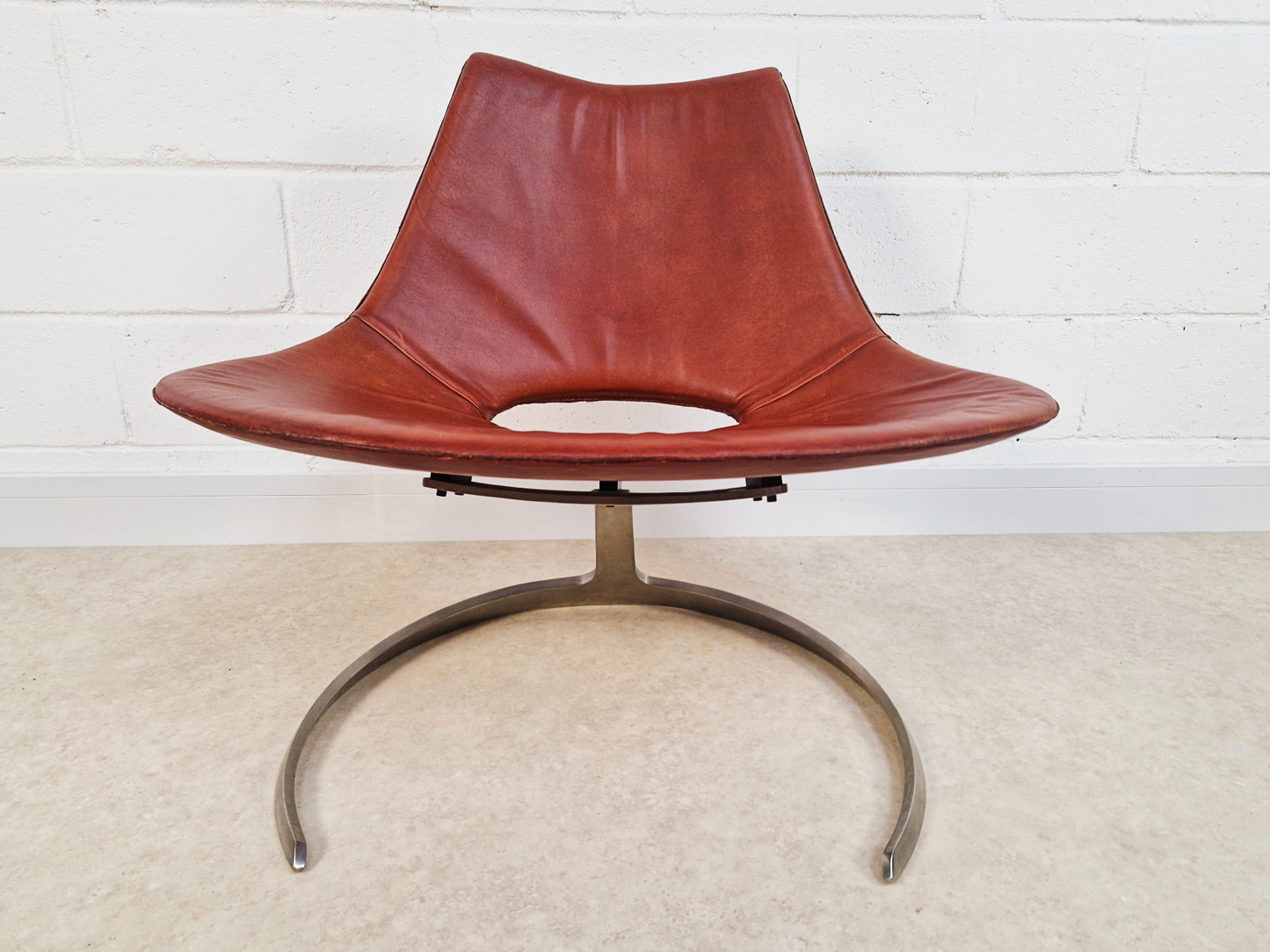 Preben Fabricius & Jørgen Kastholm Pair Scimitar IS63 Mid Century Lounge Chairs
