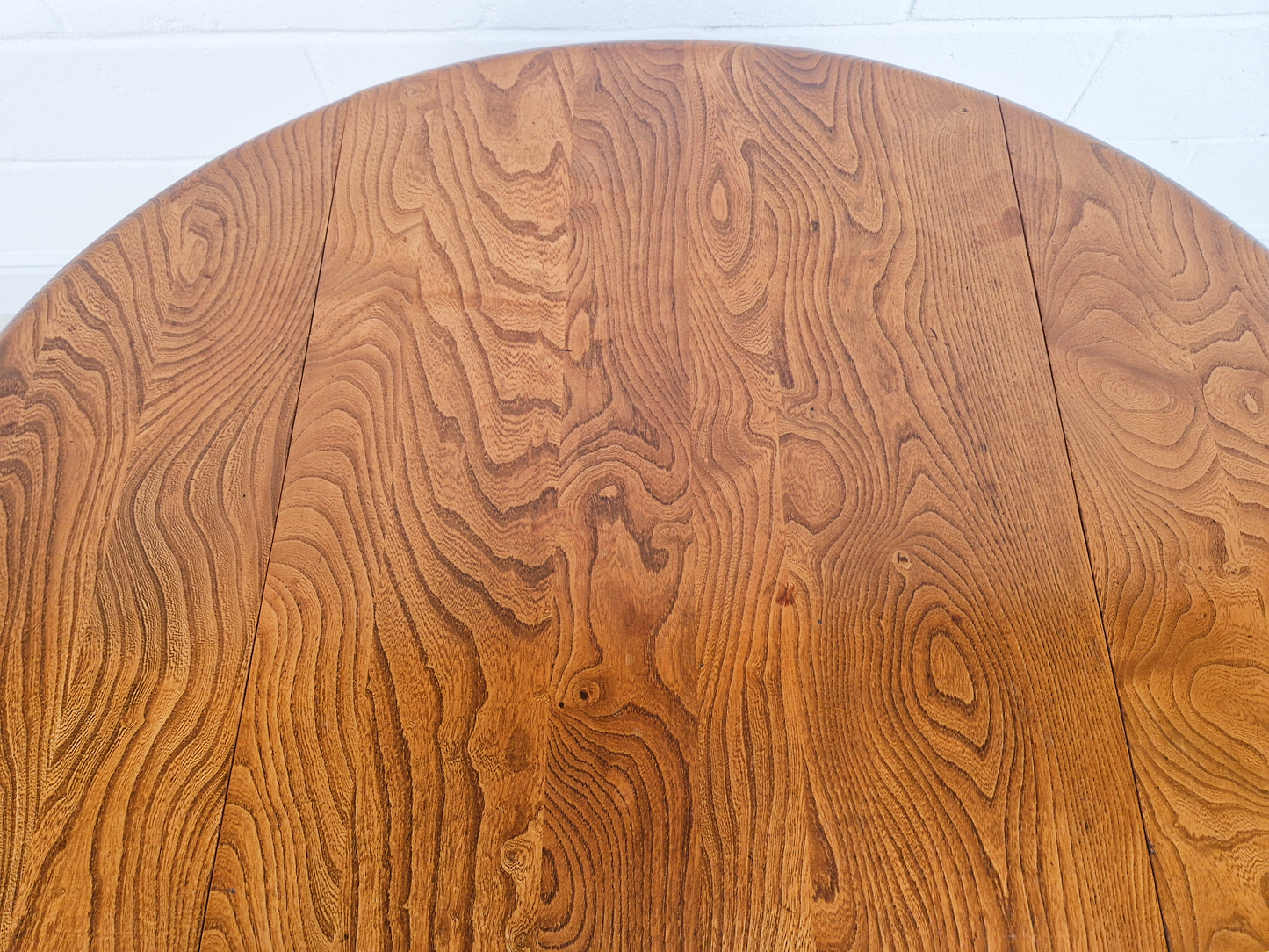 Ercol Vintage Mid Century Solid Elm Drop Leaf Table and Stickback Chair Dining Set