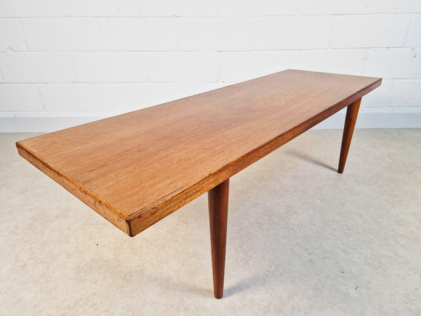 Mogens Kold Møbelfabrik Vintage Danish Mid Century Teak Long John Coffee Table