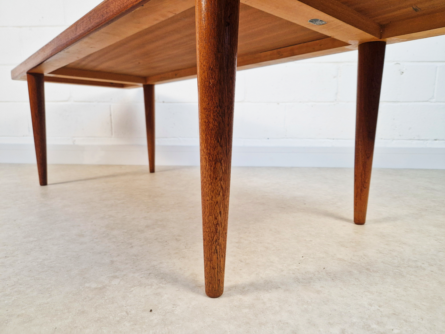 Mogens Kold Møbelfabrik Vintage Danish Mid Century Teak Long John Coffee Table