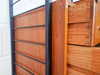 Staples Ladderax 3 Bay Vintage Mid Century Danish Design 1960s Modular Cabinets