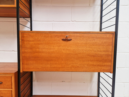 Staples Ladderax 3 Bay Vintage Mid Century Danish Design 1960s Modular Cabinets