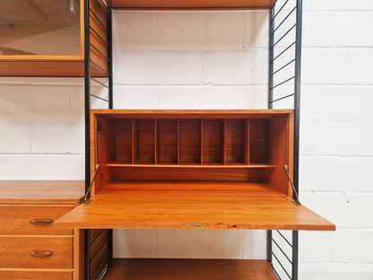 Staples Ladderax 3 Bay Vintage Mid Century Danish Design 1960s Modular Cabinets