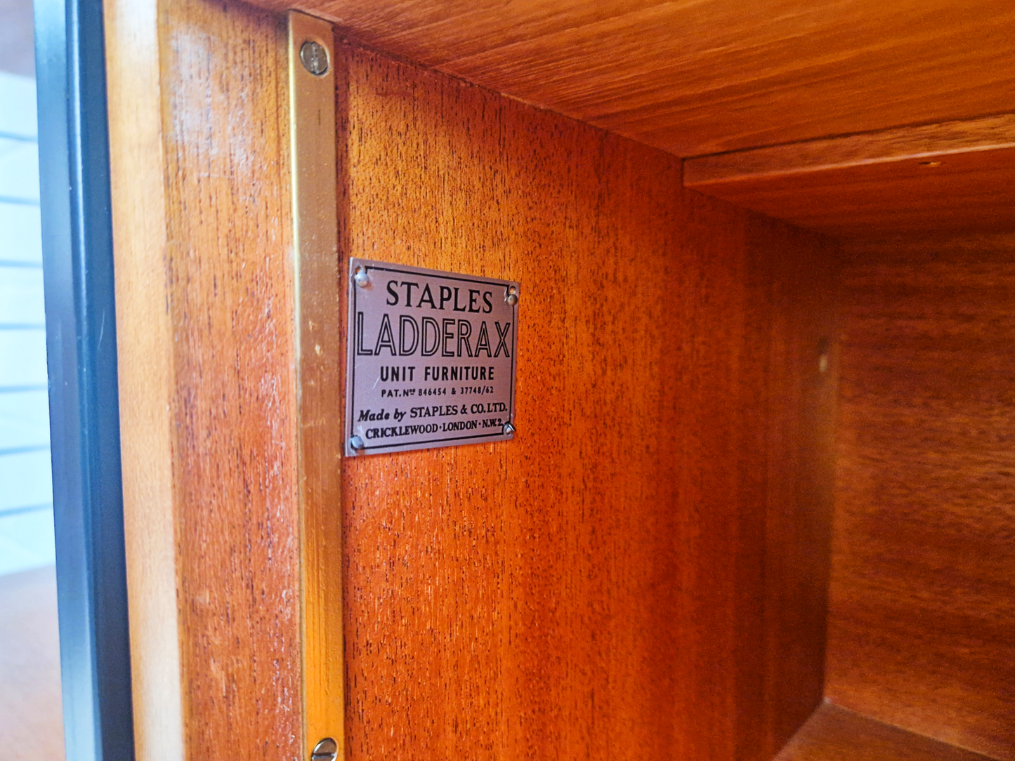 Staples Ladderax 3 Bay Vintage Mid Century Danish Design 1960s Modular Cabinets