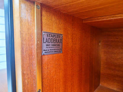 Staples Ladderax 3 Bay Vintage Mid Century Danish Design 1960s Modular Cabinets