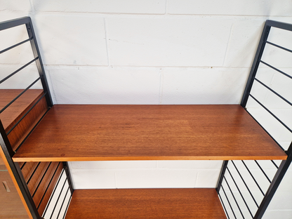 Staples Ladderax 3 Bay Vintage Mid Century Danish Design 1960s Modular Cabinets