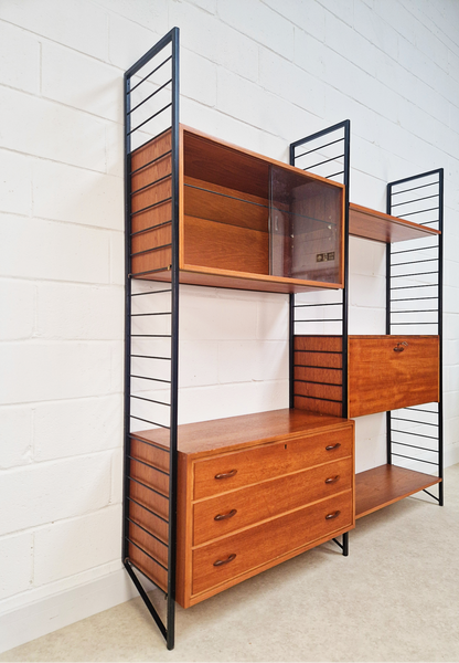 Staples Ladderax 3 Bay Vintage Mid Century Danish Design 1960s Modular Cabinets