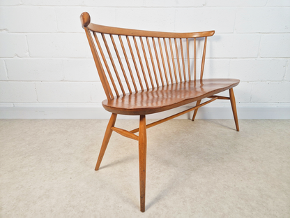 Ercol Heritage Solid Elm Model 359 Vintage Mid Century 2 Seater Loveseat