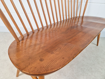 Ercol Heritage Solid Elm Model 359 Vintage Mid Century 2 Seater Loveseat