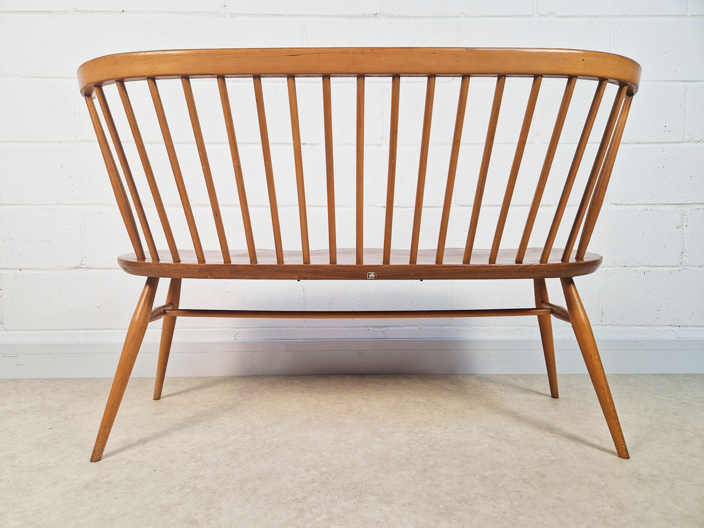 Ercol Heritage Solid Elm Model 359 Vintage Mid Century 2 Seater Loveseat