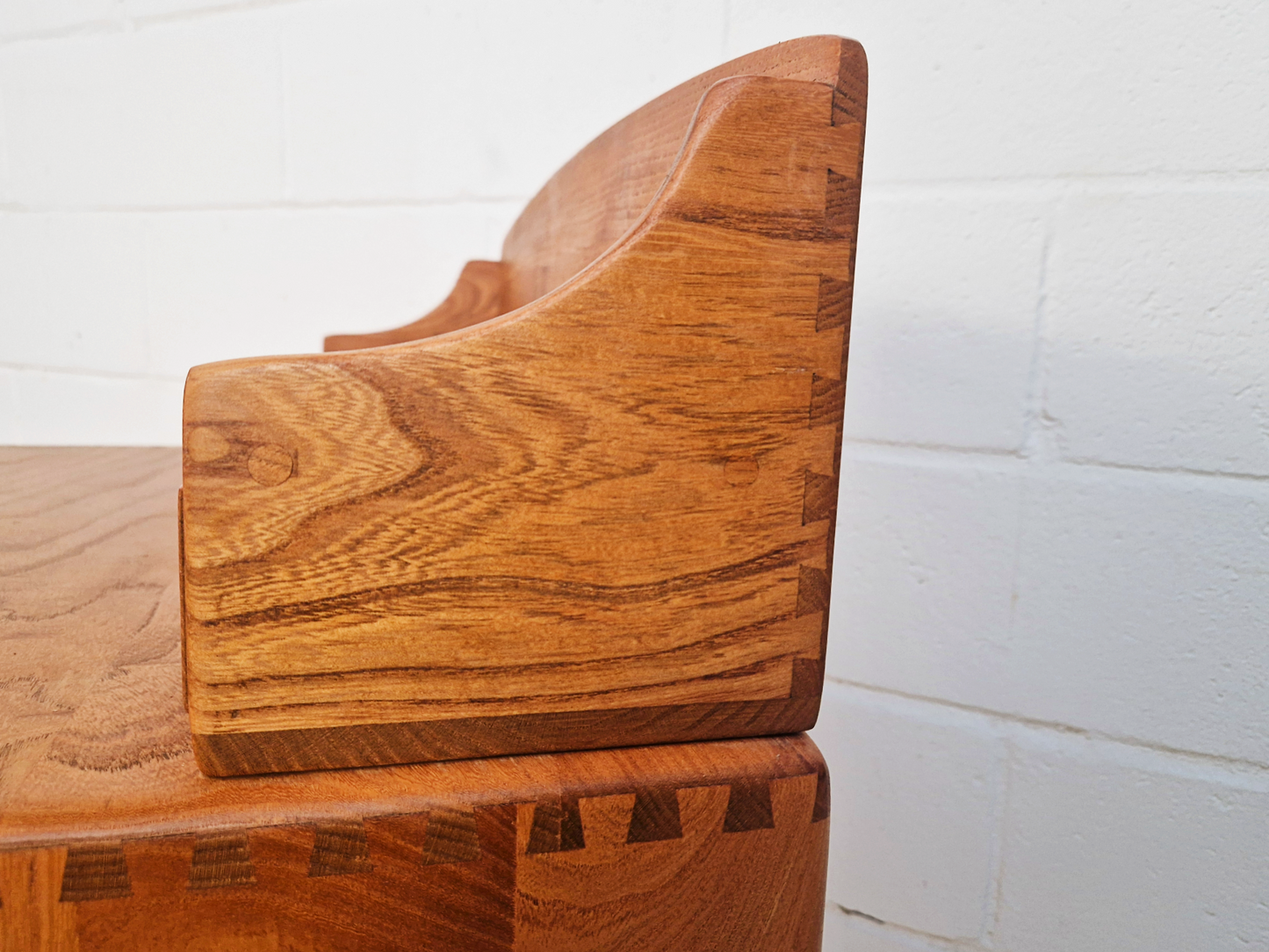 Ercol Vintage Mid Century Solid Elm 1960s Writing Desk WIth Matching Stool
