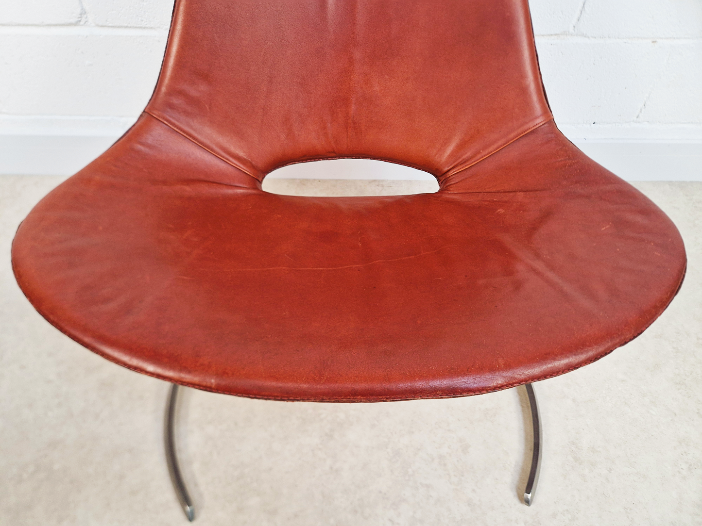 Preben Fabricius & Jørgen Kastholm Pair Scimitar IS63 Mid Century Lounge Chairs