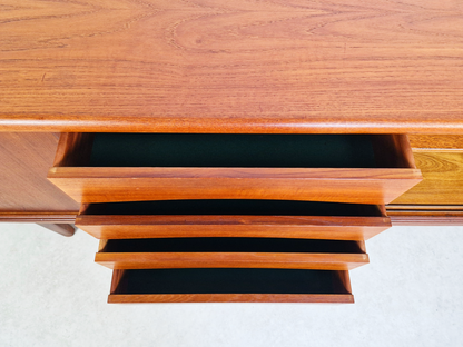 Gunni Ømman For Axel Christiansen Danish Mid Century Teak Long Sideboard Credenza