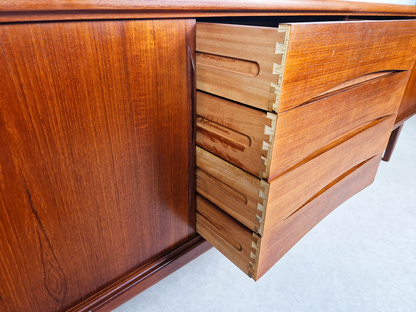 Gunni Ømman For Axel Christiansen Danish Mid Century Teak Long Sideboard Credenza