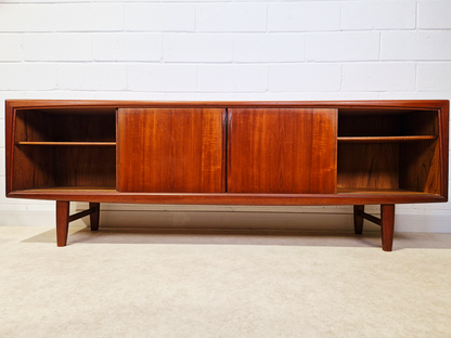 Gunni Ømman For Axel Christiansen Danish Mid Century Teak Long Sideboard Credenza