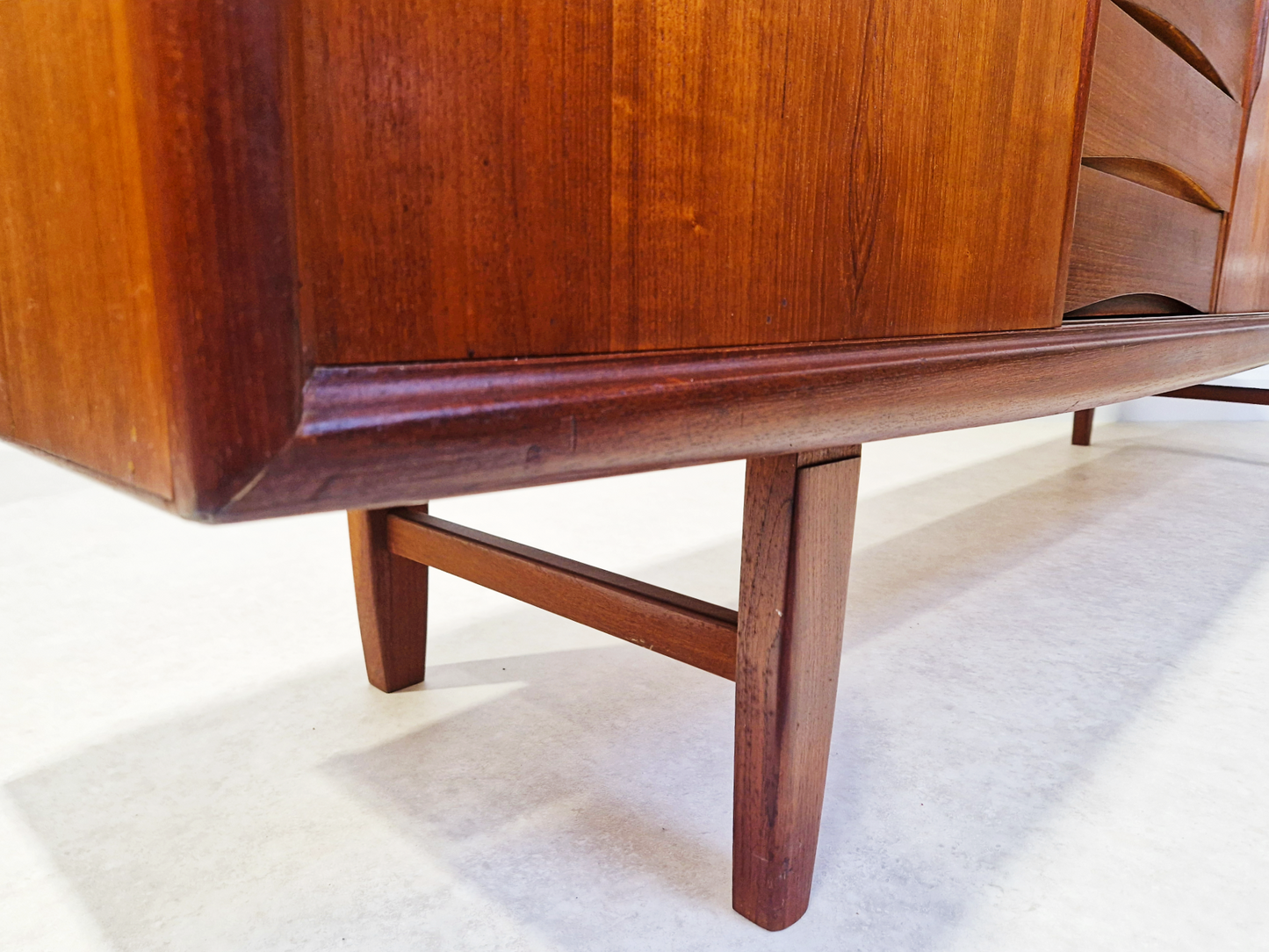 Gunni Ømman For Axel Christiansen Danish Mid Century Teak Long Sideboard Credenza