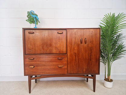 G Plan Brasilia Gold Label 1960s Teak Danish Design Sideboard Drinks Cocktail Cabinet