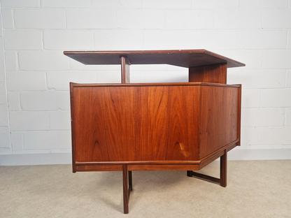 Turnridge of London Vintage Mid Century Medium Teak 1960s Angled Cocktail Bar