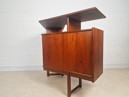 Turnridge of London Vintage Mid Century Medium Teak 1960s Angled Cocktail Bar