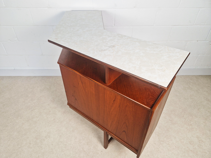 Turnridge of London Vintage Mid Century Medium Teak 1960s Angled Cocktail Bar
