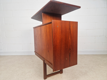 Turnridge of London Vintage Mid Century Medium Teak 1960s Angled Cocktail Bar