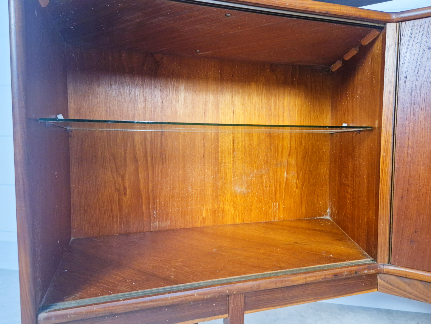 Turnridge of London Vintage Mid Century Medium Teak 1960s Angled Cocktail Bar