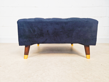 Vintage Art Deco Inspired Mid Century Pair Walnut Brass & Velvet Accent Sofas