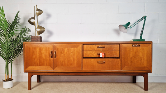 G Plan Sierra Red Label Vintage Mid Century Teak Danish Design Retro Long John Sideboard
