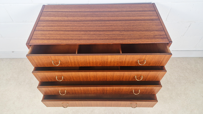 G Plan Liberanza Tola & Black Gold Label Vintage Mid Century Danish Design Chest of Drawers