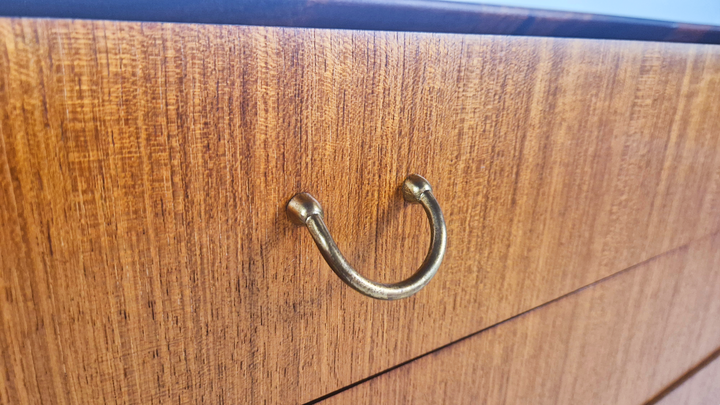 G Plan Liberanza Tola & Black Gold Label Vintage Mid Century Danish Design Chest of Drawers