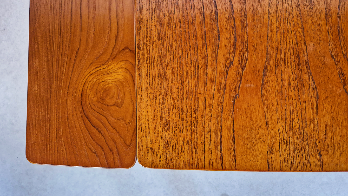 Jentique Vintage Medium Teak Danish Design Extending Mid Century Dining Table