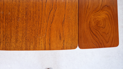 Jentique Vintage Medium Teak Danish Design Extending Mid Century Dining Table