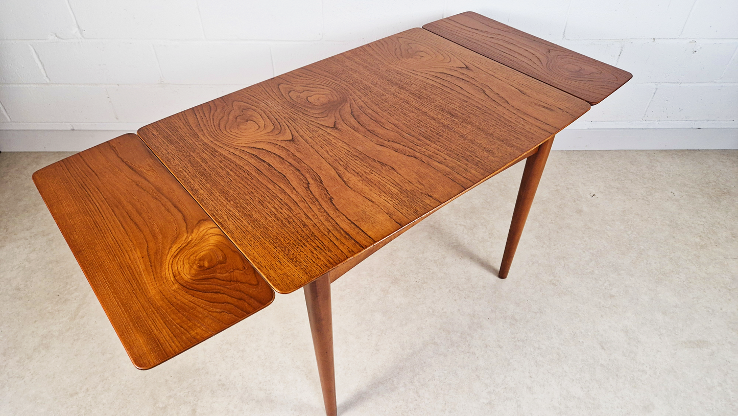 Jentique Vintage Medium Teak Danish Design Extending Mid Century Dining Table