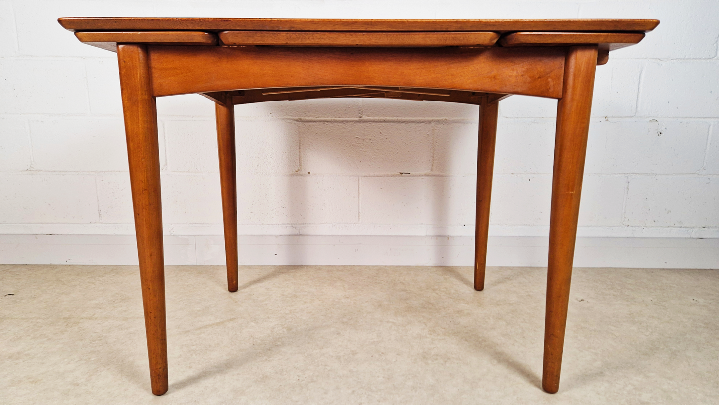 Jentique Vintage Medium Teak Danish Design Extending Mid Century Dining Table