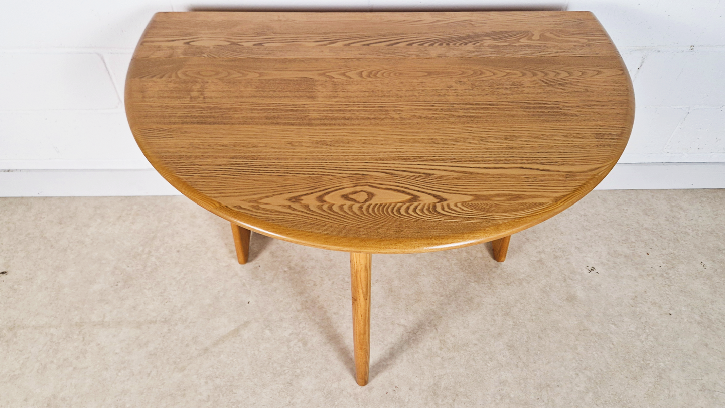 Ercol Vintage Mid Century Solid Elm Drop Leaf Table & Dining Chair Set