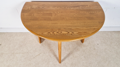 Ercol Vintage Mid Century Solid Elm Drop Leaf Table & Dining Chair Set