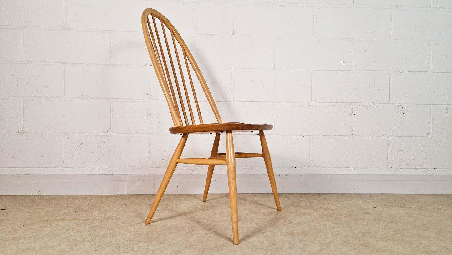 Ercol Vintage Mid Century Solid Elm Drop Leaf Table & Dining Chair Set