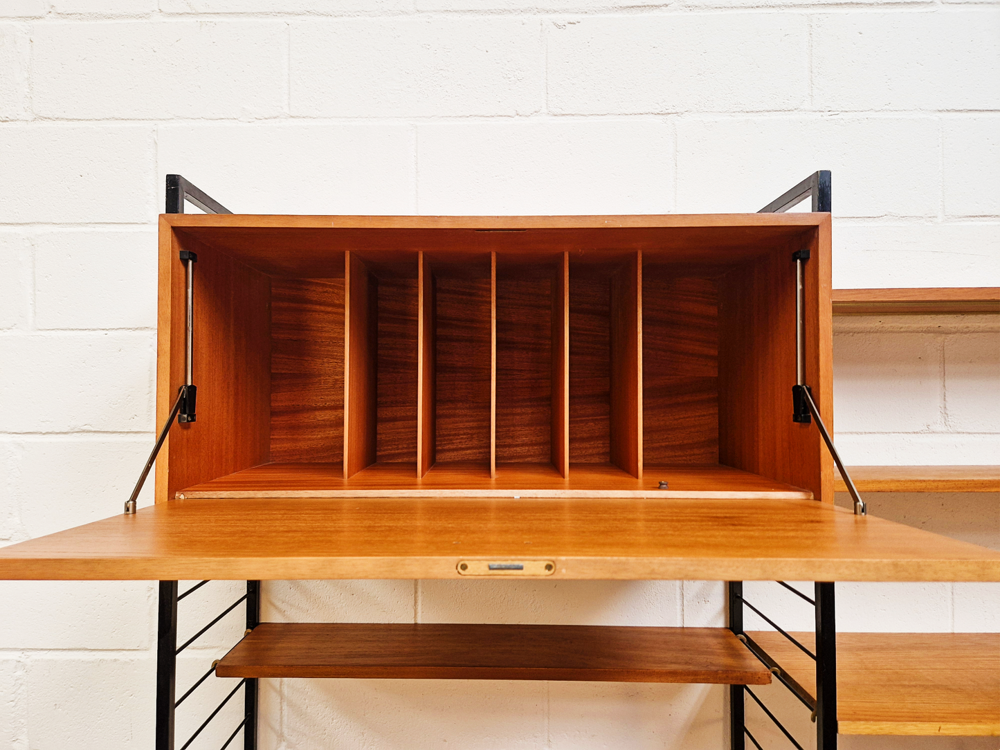 Staples Ladderax Vintage 1960s Mid Century 3 Bay Danish Design Cabinet Sideboard
