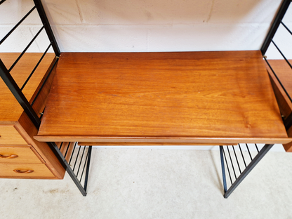 Staples Ladderax Vintage 1960s Mid Century 3 Bay Danish Design Cabinet Sideboard