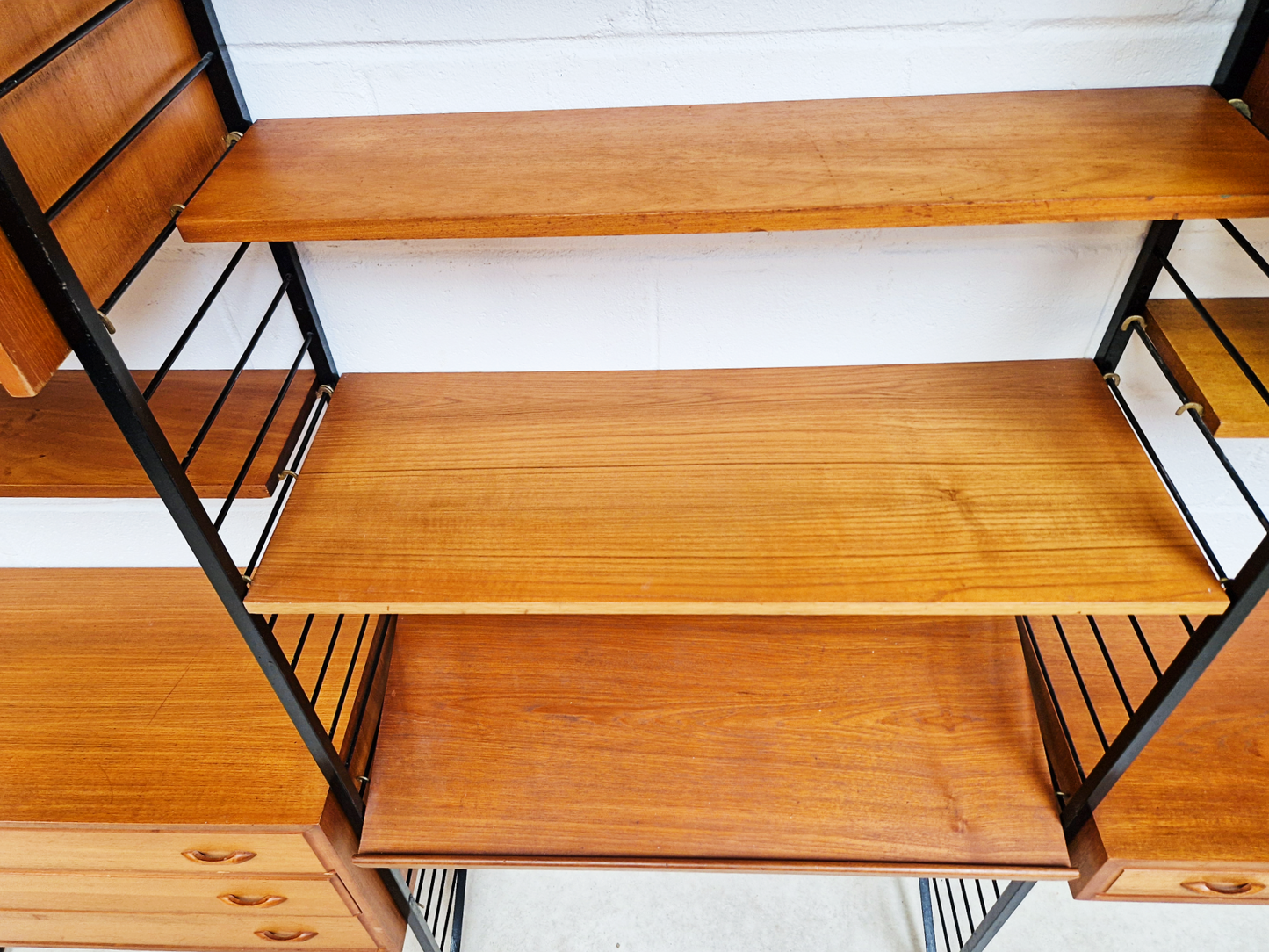 Staples Ladderax Vintage 1960s Mid Century 3 Bay Danish Design Cabinet Sideboard