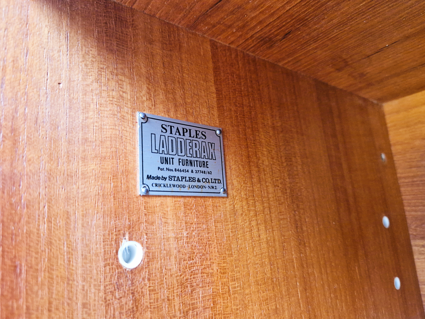 Staples Ladderax Vintage 1960s Mid Century 3 Bay Danish Design Cabinet Sideboard