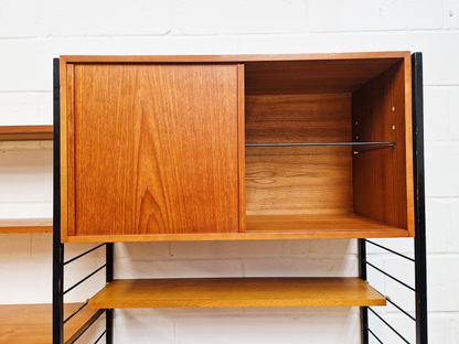 Staples Ladderax Vintage 1960s Mid Century 3 Bay Danish Design Cabinet Sideboard