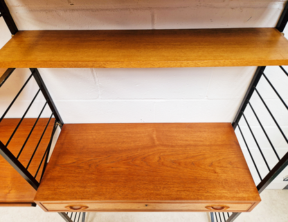 Staples Ladderax Vintage 1960s Mid Century 3 Bay Danish Design Cabinet Sideboard
