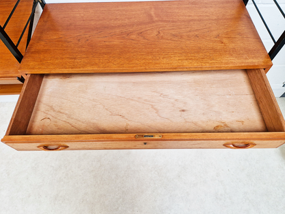 Staples Ladderax Vintage 1960s Mid Century 3 Bay Danish Design Cabinet Sideboard