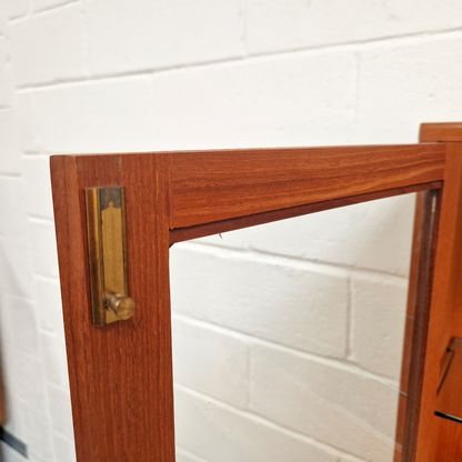 G Plan Fresco Vintage Mid Century  Teak & Glazed Glass Bookcase Drinks Cabinet Sideboard