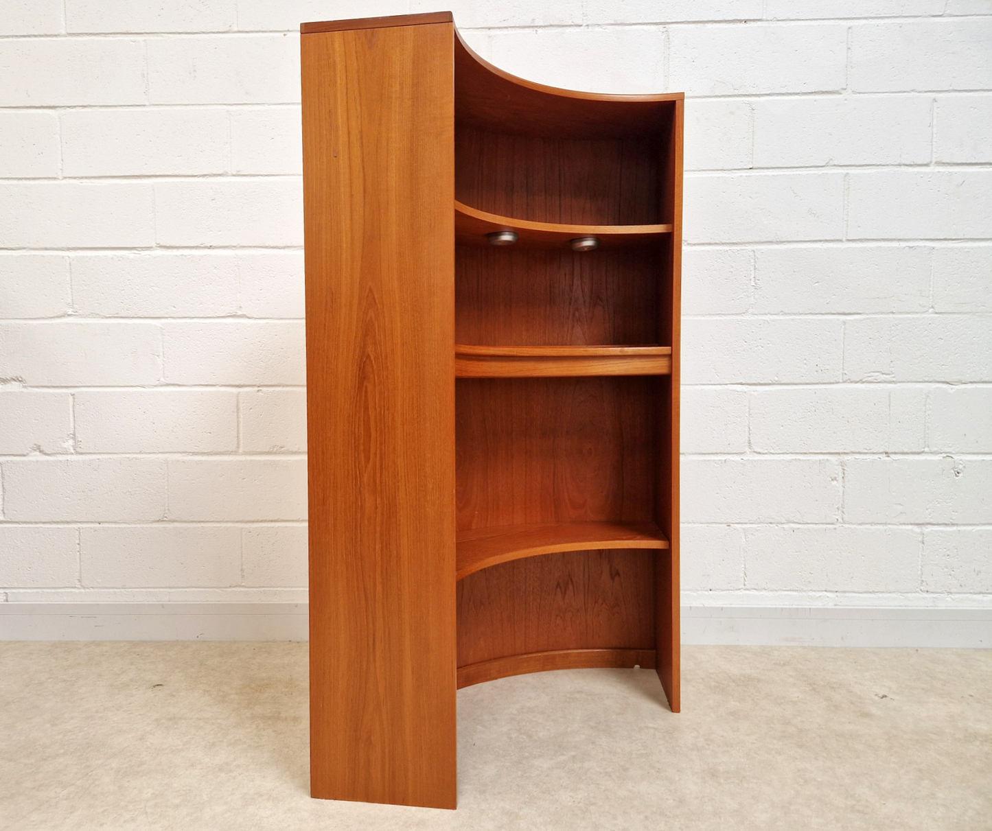 G Plan Fresco Vintage Medium Teak Retro Mid Century Curved Bookcase
