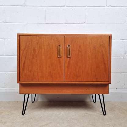 G Plan Fresco Red Label Vintage Mid Century Pyramid Teak Compact Sideboard Cabinet PG201D