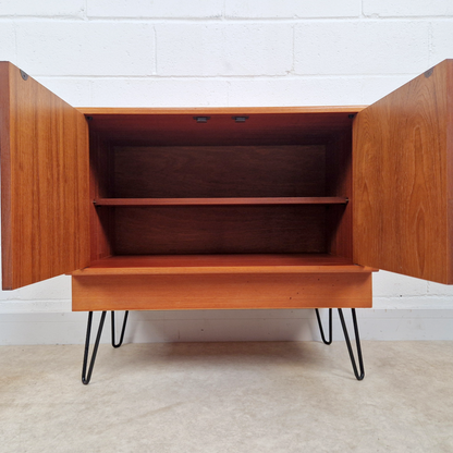 G Plan Fresco Red Label Vintage Mid Century Pyramid Teak Compact Sideboard Cabinet PG201D